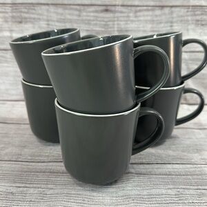 Royal Doulton Gordon Ramsay Mugs Slate Gray  Set Of 6
